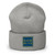 GOD BLVD - OG Logo - Heather Grey Cuffed Beanie - Blue/Gold