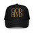 GOD BLVD - Secondary Logo - Black Foam Trucker Hat - Old Gold