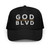 GOD BLVD - Where Victory is Certain - Black Foam Trucker Hat - White/Old Gold Embroidered