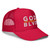 GOD BLVD - Where Victory is Certain - Red Foam Trucker Hat - White/Gold