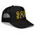 GOD BLVD - Where Victory is Certain - Black Foam Trucker Hat - Gold/White