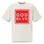 GOD BLVD - OG Logo Sign - Oversized Faded Tee - Faded Bone Color - Red Print