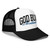 GOD BLVD - Worldwide - Black/White Foam Trucker Hat - Black/Blue Embroidered