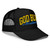 GOD BLVD - Worldwide - Black Foam Trucker Hat - Gold/Aqua Blue