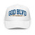 GOD BLVD - Worldwide - White Foam Trucker Hat - Blue/Old Gold