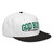 GOD BLVD - Worldwide - White Black Snapback Hat - Green/Black