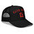 GOD BLVD - Arched G - Black Foam Trucker Hat - Red Embroidered 