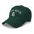 GOD BLVD - Arched G - Spruce Green Dad Hat - White Embroidered