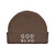 GOD BLVD - Worldwide - Brown Fisherman Beanie - White Embroidered GOD BLVD - Worldwide - Brown Fisherman Beanie - White Embroidered