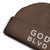 GOD BLVD - Worldwide - Brown Fisherman Beanie - White Embroidered GOD BLVD - Worldwide - Brown Fisherman Beanie - White Embroidered