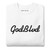 GOD BLVD - White Sweatshirt - Cursive - Black Embroidered
