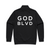 GOD BLVD - OG Logo - Black Half Zip Crew (Front/Back White Print)