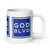 GOD BLVD - Blue OG Logo Sign - 20 oz White Glossy Mug GOD BLVD - Blue OG Logo Sign - 20 oz White Glossy Mug