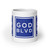GOD BLVD - Blue OG Logo Sign - 20 oz White Glossy Mug GOD BLVD - Blue OG Logo Sign - 20 oz White Glossy Mug