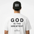 GOD BLVD - God is the Greatest - White Oversized Tee - Black Print