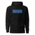 GOD BLVD - Blue/White Embroidered Sign - Black Premium Hoodie