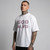 GOD BLVD - OG Logo Triple Sign - White Oversized High Neck Tee - (Front Print)