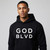 GOD BLVD - Black Heavy Hooded Pullover - OG Logo - Front Print