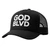 GOD BLVD - OG Logo V2 - Black Foam Trucker (White Print)
