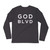 GOD BLVD - Logo Sleeve Tee (White on Heavy Metal Grey)