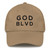 GOD BLVD - Classic Khaki Strapback Dad Hat (Black Stitch) 