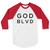 GOD BLVD - Red/Black - 3/4 Sleeve Raglan Tee