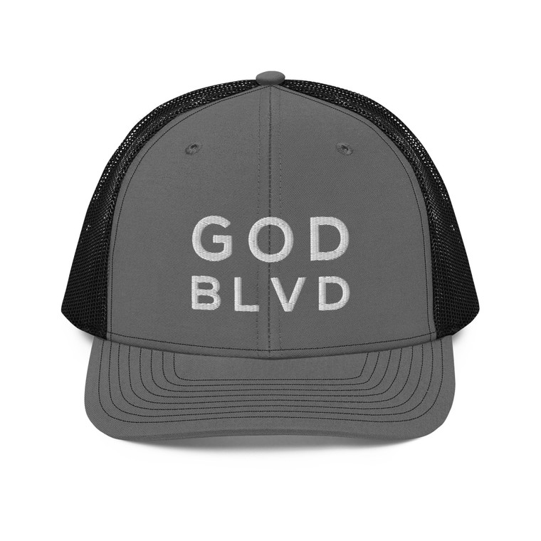 GOD BLVD - Trucker 112 - Charcoal/Black/White