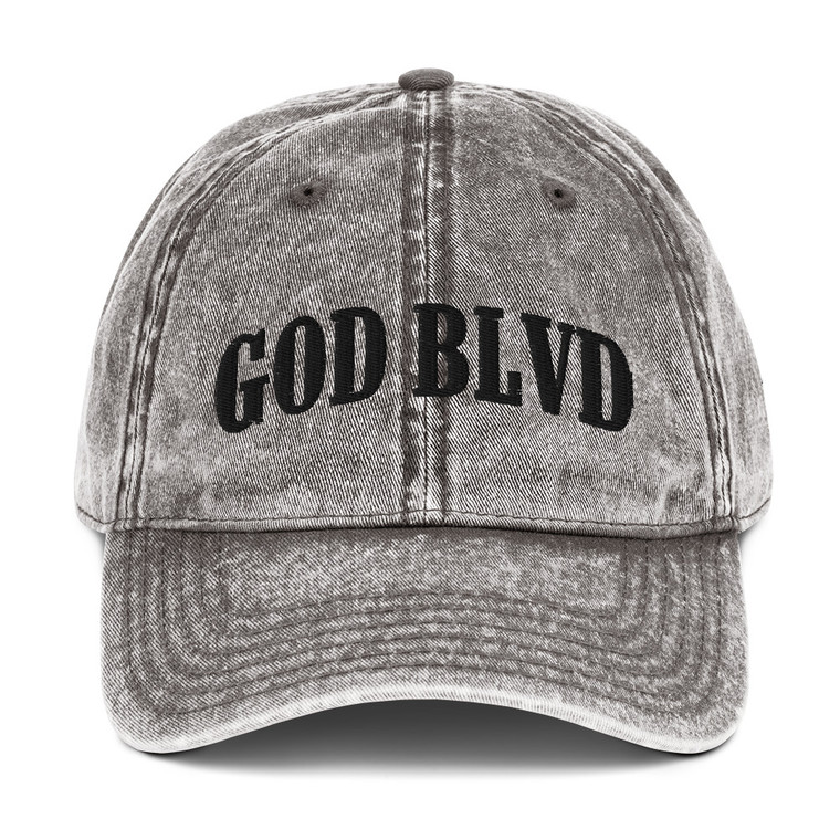 GOD BLVD - Arched Up - Charcoal Vintage Cotton Cap