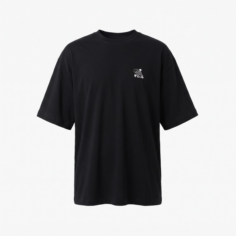 MastaPlann x God Blvd x Thudrumble - V1  - Oversized Black Tee - (Front and Back Print)
