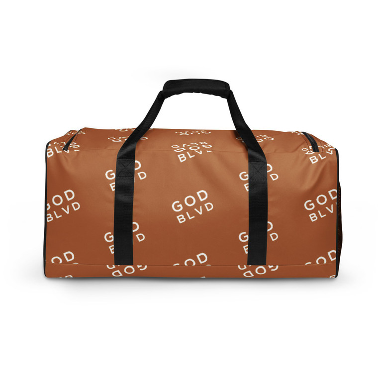 GOD BLVD - All Over Logo Nude Duffle Bag