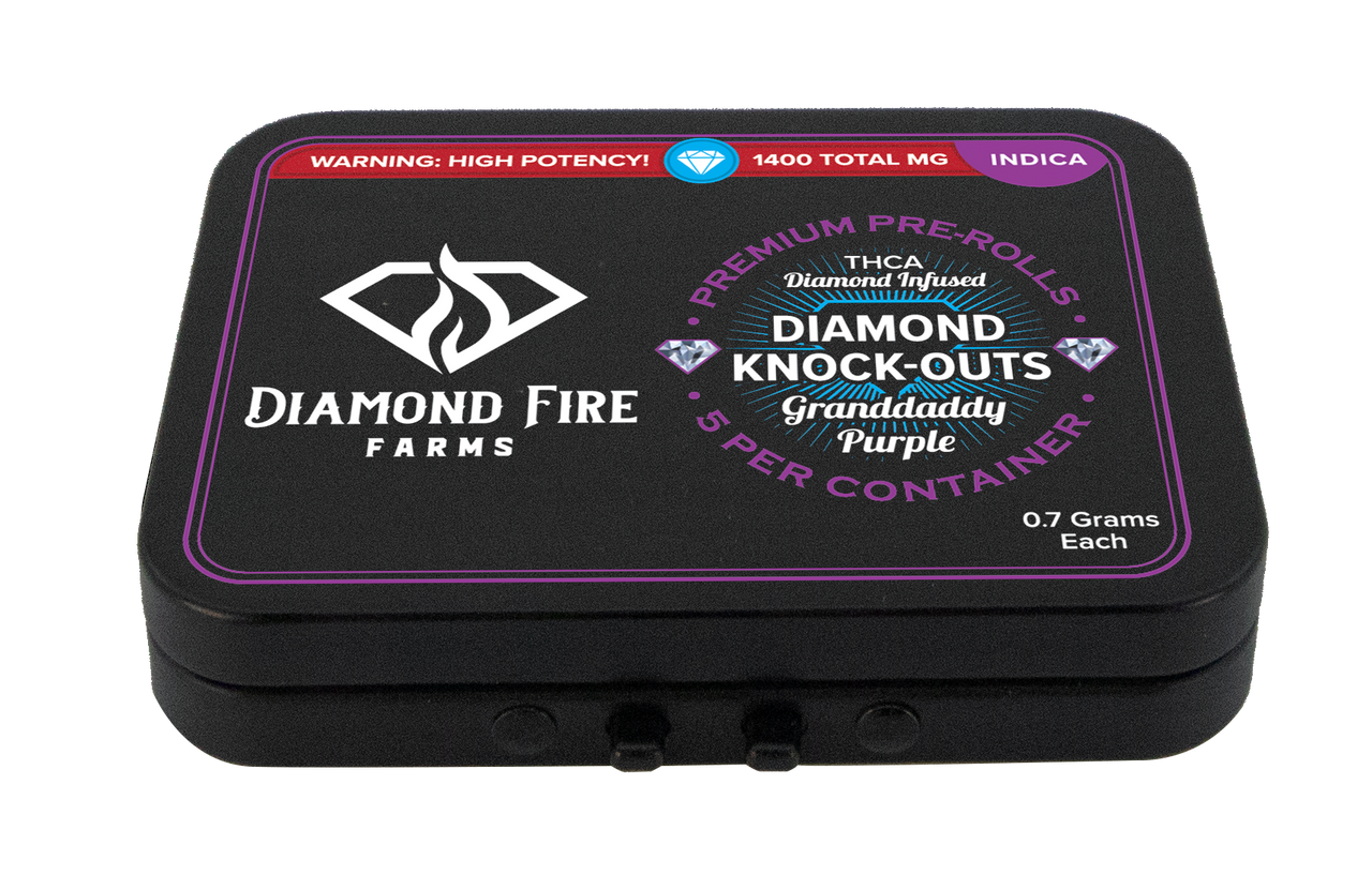 5pk 0.5g THCa Knock-Out Diamond Fire Infused Pre-Rolls