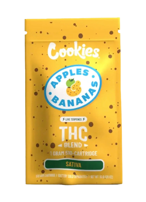 1ml Cookies Delta-8 THC Blend Cartridge - Apples & Bananas (S), Cookies, Vapes, Swin Farms