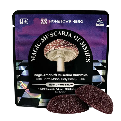 500mg Amanita Muscaria:5mg Delta-9 THC Shroom Chews - 2020mg pk, Hometown Hero, Edible, Swin Dispensaries