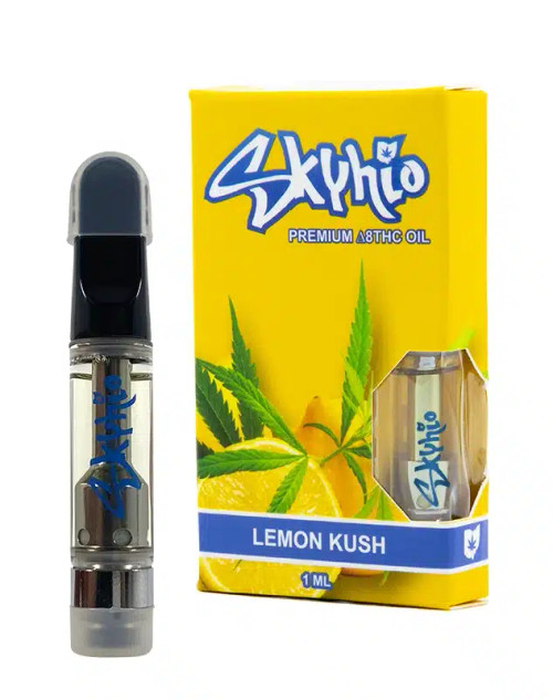 1ml Delta-8 THC Cart 95.0% - Lemon Kush, Skyhio, Vape, Swin Farms