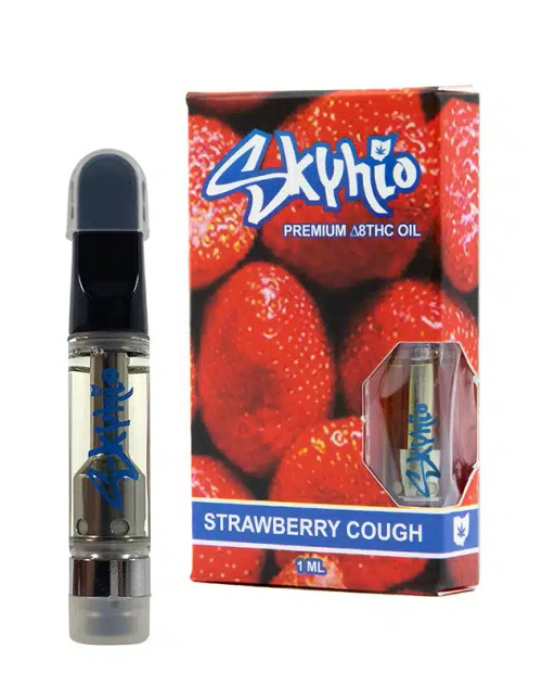 1ml Delta-8 THC Cart 95.0% - Strawberry Cough, Skyhio, Vape, Swin Dispensaries 1ml Delta-8 THC Cart 95.0% - Strawberry Cough, Skyhio, Vape, Swin Dispensaries