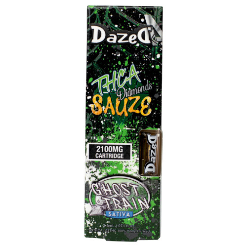 2ml THCa Diamond Sauze Cartridge - Ghost Train, Vape, Dazed, Swin Dispensaries 2ml THCa Diamond Sauze Cartridge - Ghost Train, Vape, Dazed, Swin Dispensaries