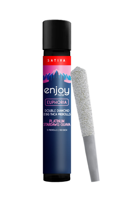 5pk 0.5g THCa Double Diamond Infused Pre-Rolls - Stardawg Guava, enjoy, Pre-rolls, Swin Farms
