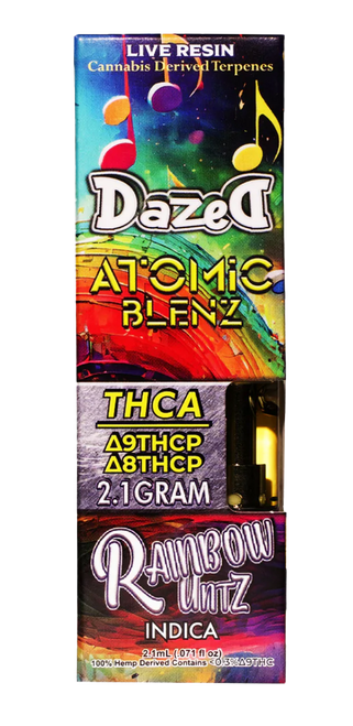 2ml THCa Diamond Atomic Blenz Cartridge - Rainbow Untz, Dazed, Vape, Swin Dispensaries