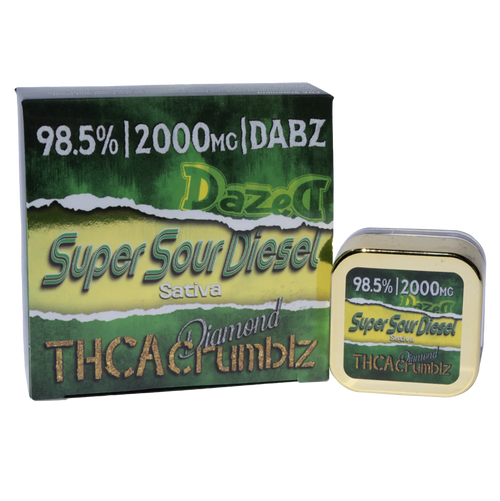 2g THCa Diamond Crumblz - Super Sour Diesel (S), Dazed, Dab, Swin Dispensaries 2g THCa Diamond Crumblz - Super Sour Diesel (S), Dazed, Dab, Swin Dispensaries