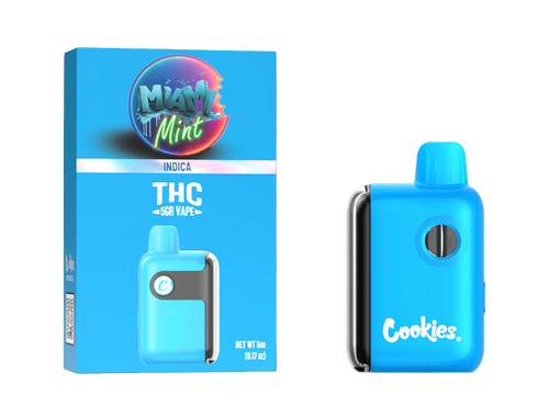 5ml Cookies Delta-8 THC Blend Disposable - Miami Mint (I) 75.99%, Cookies, Vape, Swin Dispensaries