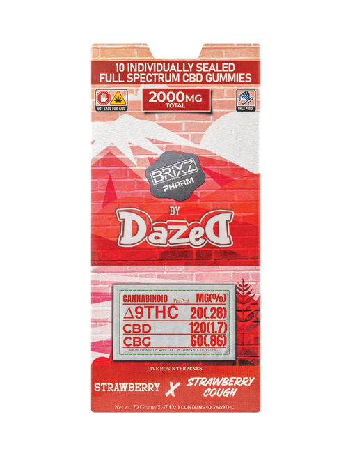 200mg CBG:CBD:Delta-9 THC Soft Chews - 2000mg pk - Strawberry, Edible, BRIXZ, Swin Dispensaries 200mg CBG:CBD:Delta-9 THC Soft Chews - 2000mg pk - Strawberry, Edible, BRIXZ, Swin Dispensaries