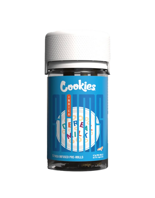 5pk .5g Cookies CBD:THCa Diamond Infused Pre-rolls - Cereal Milk  (I), Pre-rolls, Cookies, Swin Dispensaries 5pk .5g Cookies CBD:THCa Diamond Infused Pre-rolls - Cereal Milk  (I), Pre-rolls, Cookies, Swin Dispensaries