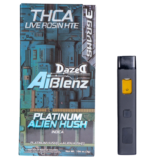 3ml THCa Live Rosin HTE AI Blenz Disposable Platinum Alien Kush (I) - 99.85%, Dazed, Vape, Swin Dispensaries