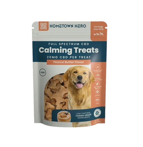 25mg CBD Calming Dog Treats - 30pk - Peanut Butter, Hometown Hero, Edibles, Swin Dispensaries