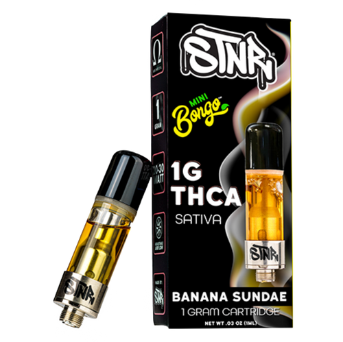 1ml Mini Bongo THCa Cartridges - Banana Sundae, STNR, Vape, Swin Dispensaries