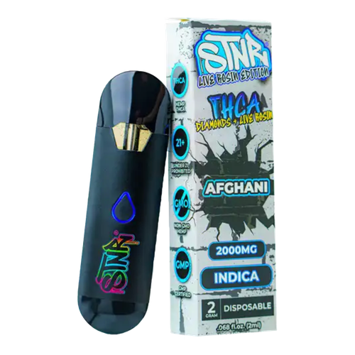 2ml Live Rosin THCa Diamond Disposable - Afghani (I), STNR, Vape, Swin Dispensaries
