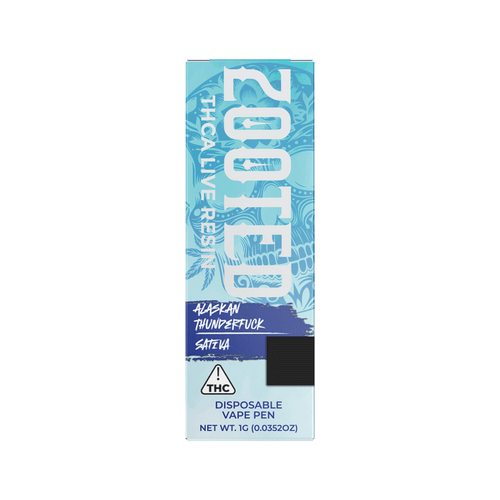 1ml ZOOTED Live Resin THCa Disposable Alaskan Thunder Fuck (S) 90.40%, Zooted, The Hemp Doctor, Vape, Disposable, Swin Dispensaries
