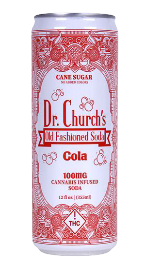 100mg Delta-9 THC Soda - Single - Cola, Dr. Church's, Edibles, Drinks, Swin Dispensaries