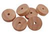 A pile of 2 1/4" wooden slab wheels.
