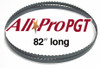 The All Pro PGT logo and blade length is shown in the center of this Olson PGT Band Saw Blade 82" x 1/8".